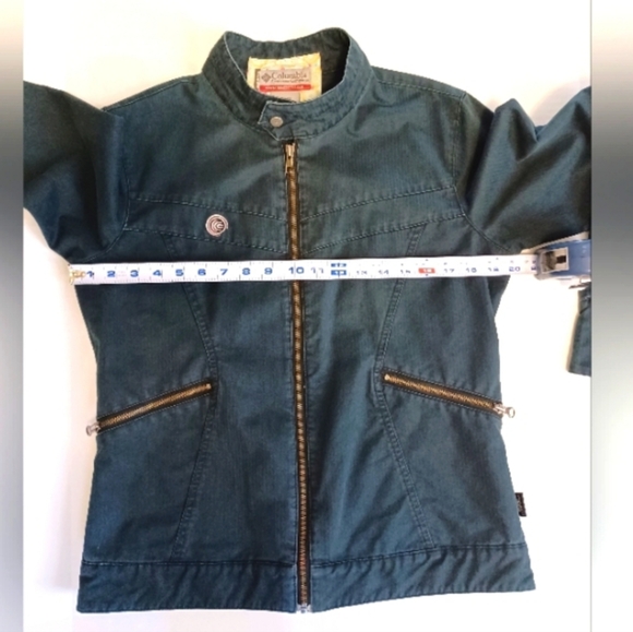 Columbia Convert Board Wear Distressed Denim Bomber Jacket - Picture 5 of 14